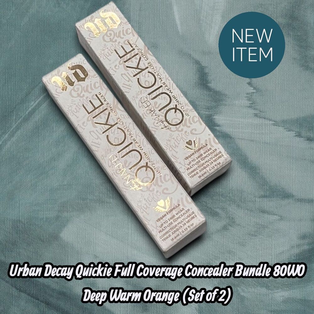 New Urban Decay Quickie Full Coverage Concealer Bundle 80WO Deep Warm Orange (Se - Picture 3 of 9